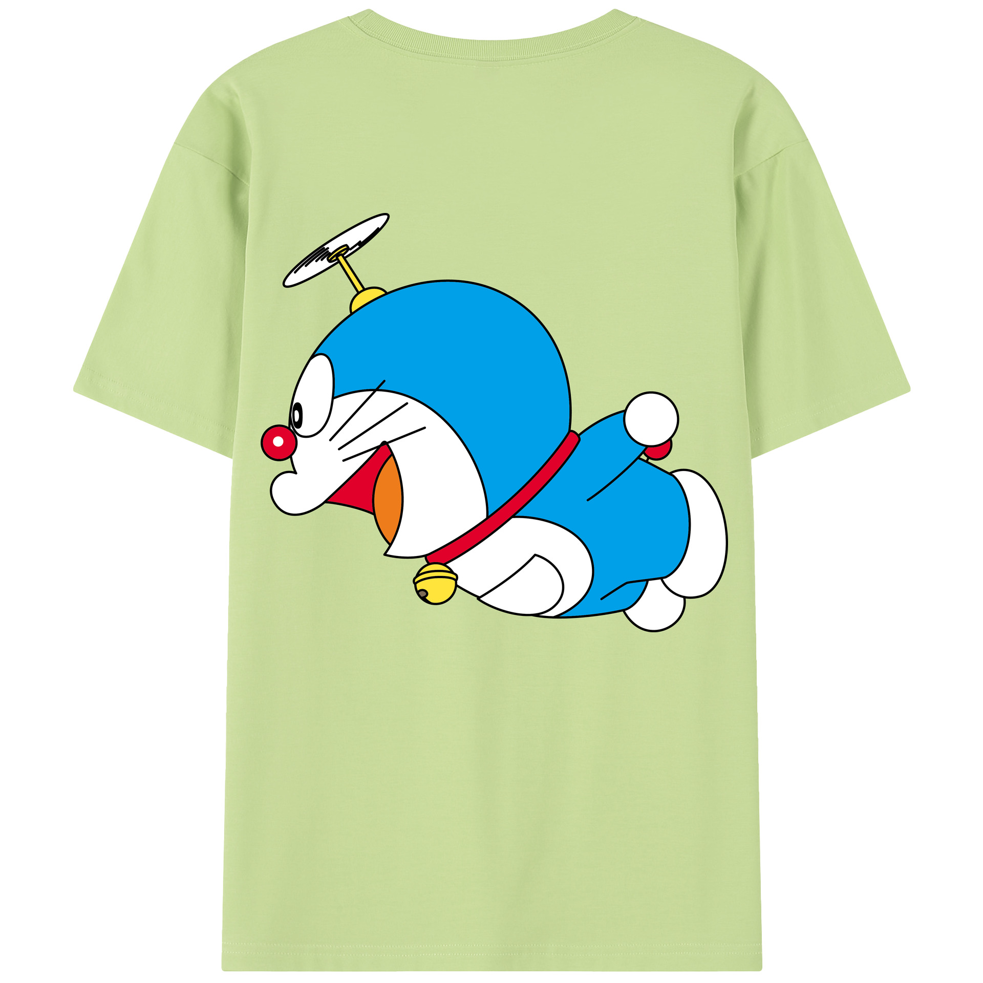 （画像用） ドラえもん Doraemon 綿100％半袖Tシャツ（背面プリント）